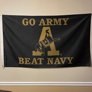 Go Army Beat Navy Black and Gold Wall Flag